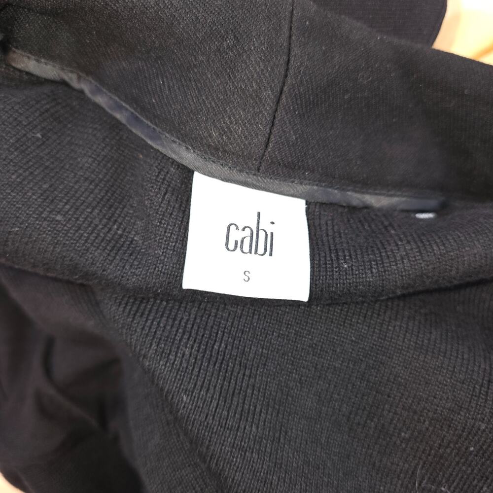 Cabi Women's Size Small S Tailor Front Zip Sweater Black Jacket Pockets Coat - Picture 7 of 8